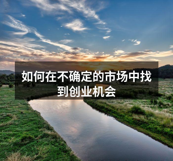 如何在不确定的市场中找到创业机会